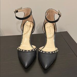 Jessica Simpson Black Heeled Studded Shoes